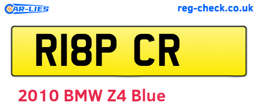 R18PCR are the vehicle registration plates.