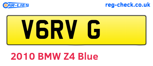 V6RVG are the vehicle registration plates.