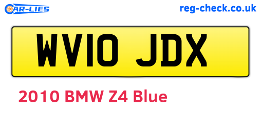WV10JDX are the vehicle registration plates.