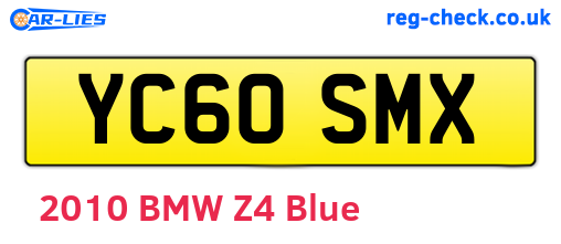 YC60SMX are the vehicle registration plates.