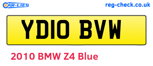 YD10BVW are the vehicle registration plates.