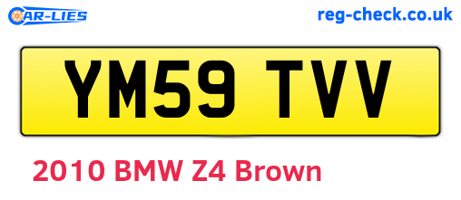 YM59TVV are the vehicle registration plates.