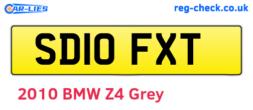 SD10FXT are the vehicle registration plates.
