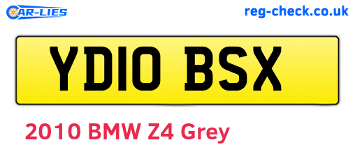 YD10BSX are the vehicle registration plates.