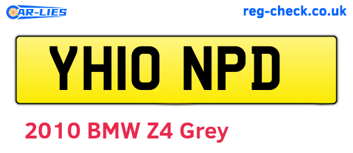 YH10NPD are the vehicle registration plates.