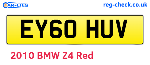 EY60HUV are the vehicle registration plates.