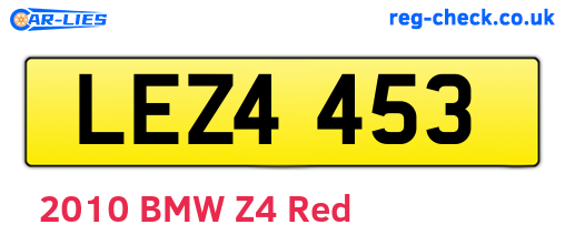 LEZ4453 are the vehicle registration plates.