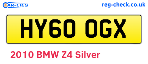 HY60OGX are the vehicle registration plates.