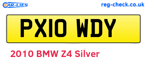 PX10WDY are the vehicle registration plates.