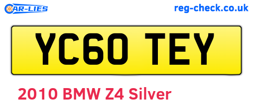 YC60TEY are the vehicle registration plates.
