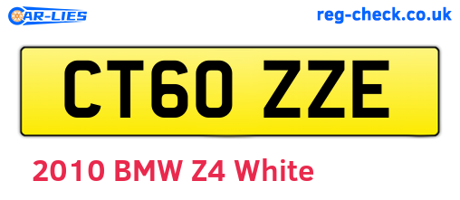 CT60ZZE are the vehicle registration plates.