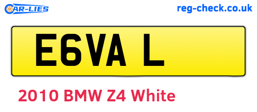 E6VAL are the vehicle registration plates.
