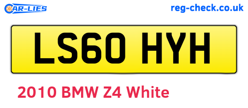 LS60HYH are the vehicle registration plates.