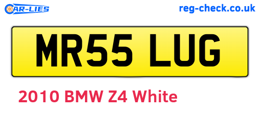 MR55LUG are the vehicle registration plates.