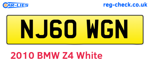 NJ60WGN are the vehicle registration plates.