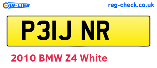 P31JNR are the vehicle registration plates.
