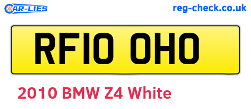 RF10OHO are the vehicle registration plates.
