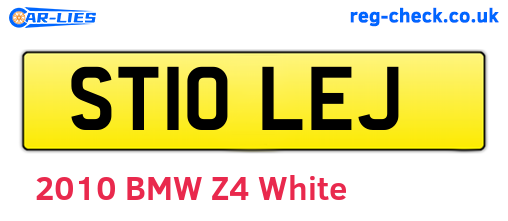ST10LEJ are the vehicle registration plates.