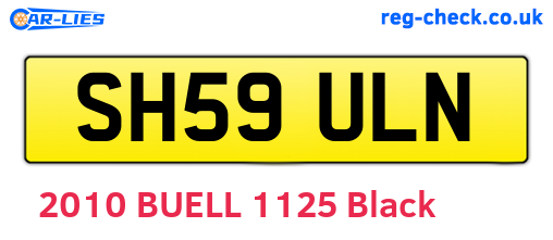 SH59ULN are the vehicle registration plates.