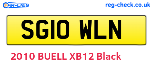 SG10WLN are the vehicle registration plates.