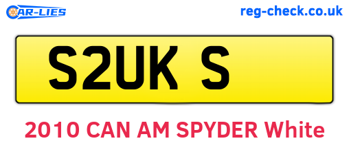 S2UKS are the vehicle registration plates.