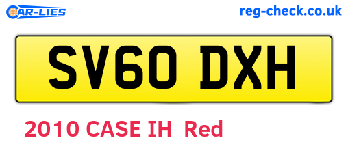 SV60DXH are the vehicle registration plates.