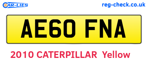 AE60FNA are the vehicle registration plates.