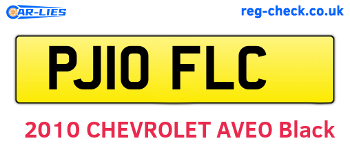 PJ10FLC are the vehicle registration plates.