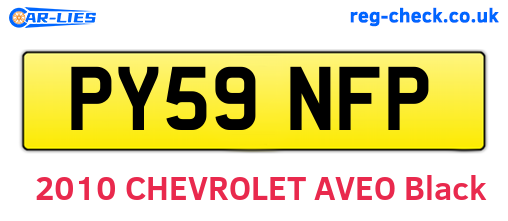 PY59NFP are the vehicle registration plates.