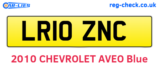 LR10ZNC are the vehicle registration plates.