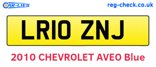 LR10ZNJ are the vehicle registration plates.