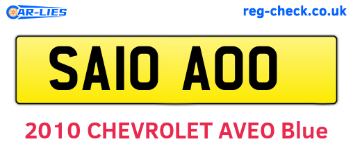 SA10AOO are the vehicle registration plates.
