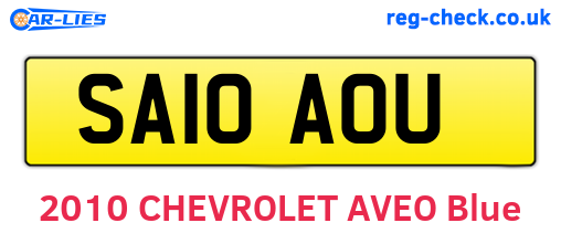 SA10AOU are the vehicle registration plates.