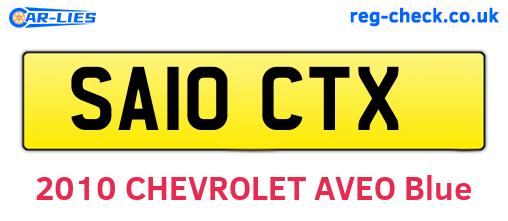 SA10CTX are the vehicle registration plates.