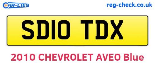 SD10TDX are the vehicle registration plates.