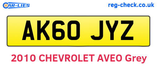AK60JYZ are the vehicle registration plates.