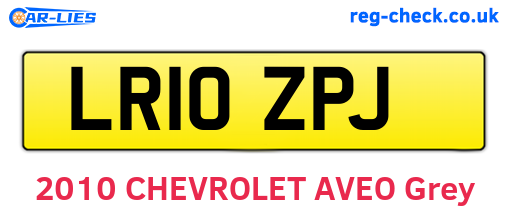 LR10ZPJ are the vehicle registration plates.