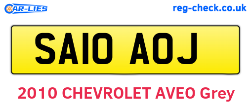 SA10AOJ are the vehicle registration plates.