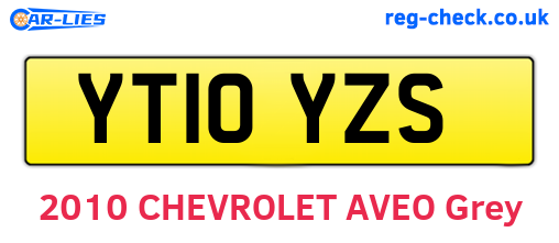 YT10YZS are the vehicle registration plates.