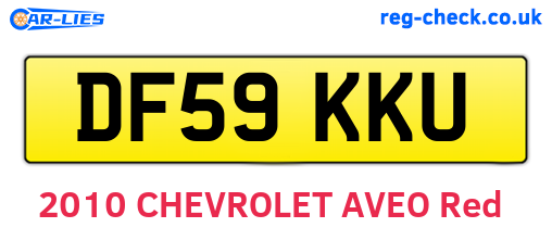 DF59KKU are the vehicle registration plates.