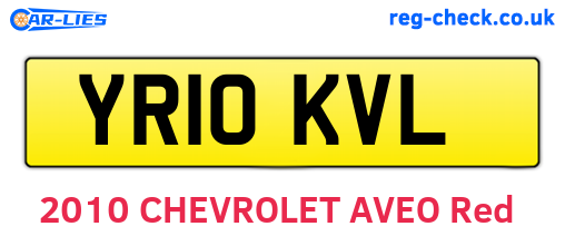 YR10KVL are the vehicle registration plates.