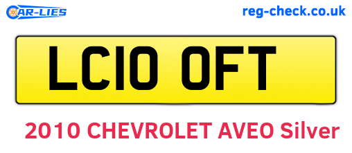 LC10OFT are the vehicle registration plates.