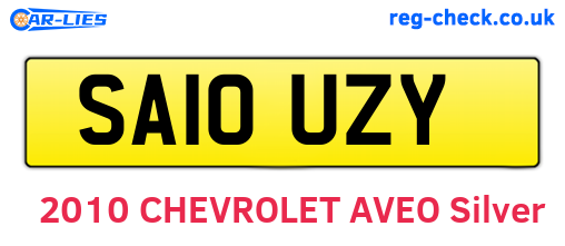 SA10UZY are the vehicle registration plates.
