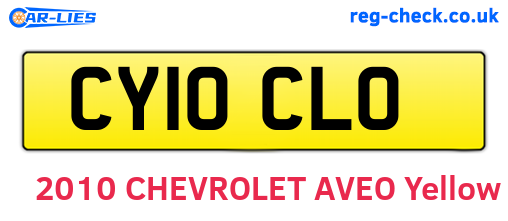 CY10CLO are the vehicle registration plates.