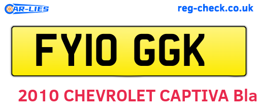 FY10GGK are the vehicle registration plates.