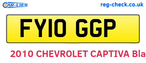 FY10GGP are the vehicle registration plates.