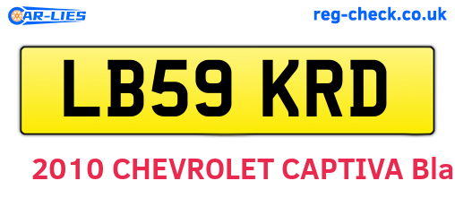 LB59KRD are the vehicle registration plates.