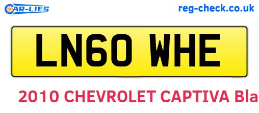 LN60WHE are the vehicle registration plates.