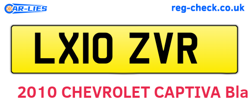 LX10ZVR are the vehicle registration plates.