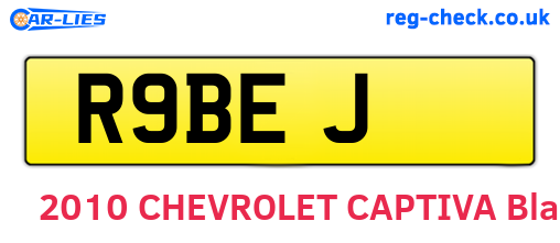 R9BEJ are the vehicle registration plates.